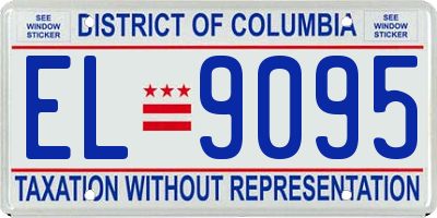 DC license plate EL9095