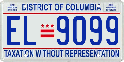 DC license plate EL9099