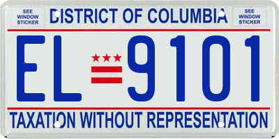 DC license plate EL9101
