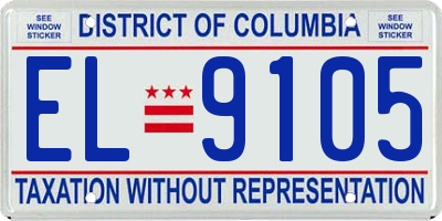 DC license plate EL9105