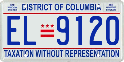DC license plate EL9120