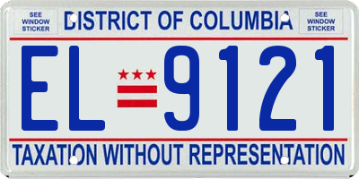 DC license plate EL9121