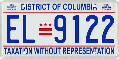 DC license plate EL9122