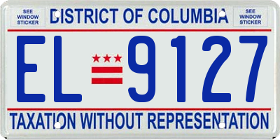 DC license plate EL9127