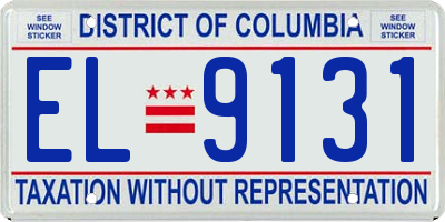 DC license plate EL9131