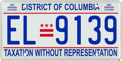 DC license plate EL9139