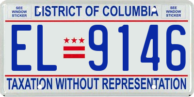 DC license plate EL9146
