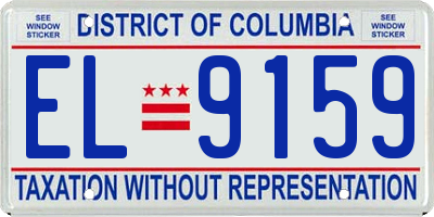 DC license plate EL9159