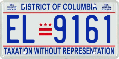 DC license plate EL9161