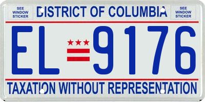 DC license plate EL9176