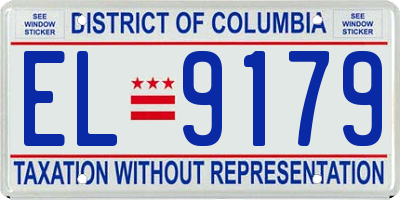 DC license plate EL9179