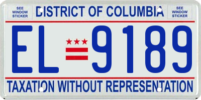 DC license plate EL9189