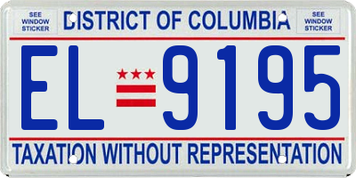 DC license plate EL9195