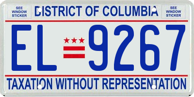 DC license plate EL9267