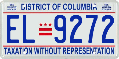 DC license plate EL9272