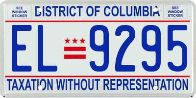 DC license plate EL9295