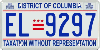 DC license plate EL9297