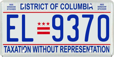 DC license plate EL9370