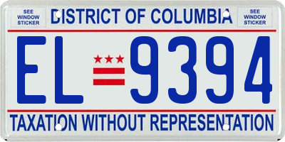 DC license plate EL9394