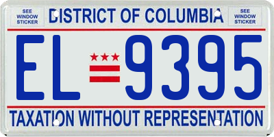 DC license plate EL9395