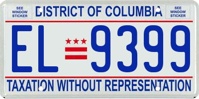 DC license plate EL9399