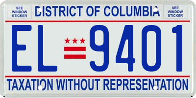 DC license plate EL9401