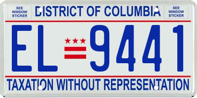 DC license plate EL9441