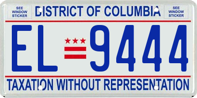 DC license plate EL9444