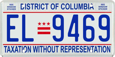 DC license plate EL9469