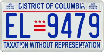 DC license plate EL9479