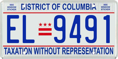 DC license plate EL9491