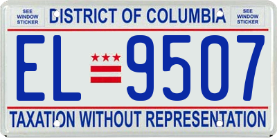 DC license plate EL9507