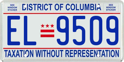 DC license plate EL9509