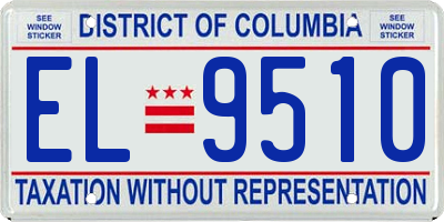 DC license plate EL9510