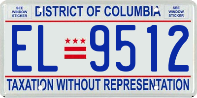 DC license plate EL9512