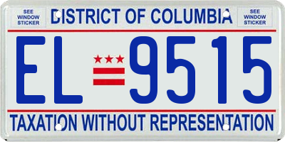 DC license plate EL9515