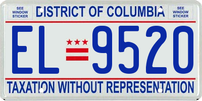 DC license plate EL9520