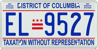 DC license plate EL9527