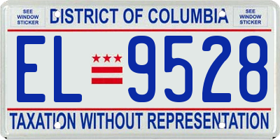 DC license plate EL9528
