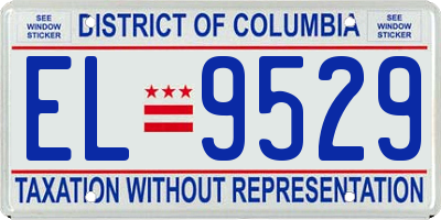 DC license plate EL9529