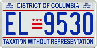 DC license plate EL9530