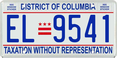 DC license plate EL9541