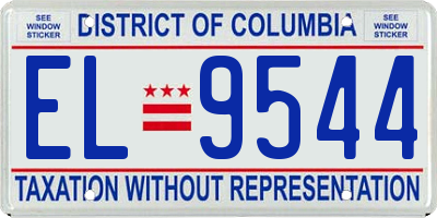 DC license plate EL9544