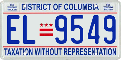 DC license plate EL9549