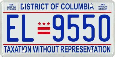 DC license plate EL9550