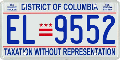 DC license plate EL9552