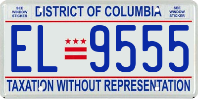 DC license plate EL9555