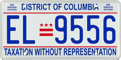 DC license plate EL9556