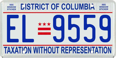 DC license plate EL9559