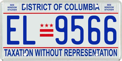 DC license plate EL9566